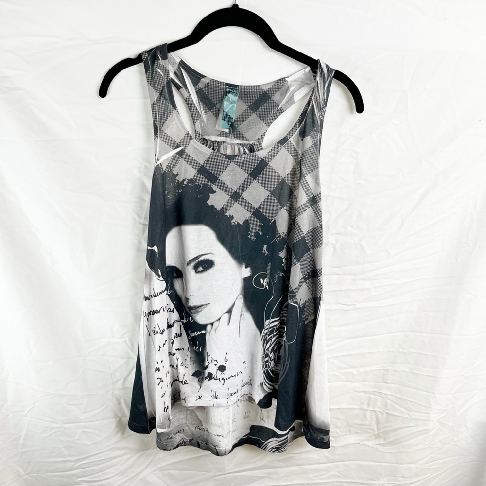 Vintage Y2K 2000s Punk Goth Tank Blouse Size Medium